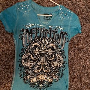 Blue Affliction shirt
